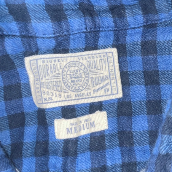 Lucky Brand Blue Plaid Long Sleeve Button Down Shirt
Size Medium - Picture 2 of 7